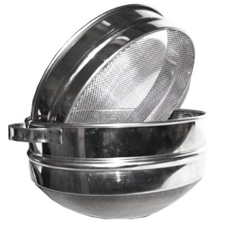 Convex - double stainless steel honey filter ⌀23 cm